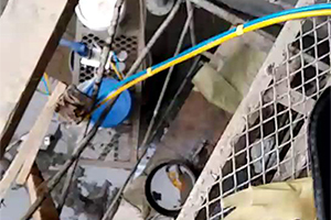 拉萨地铁堵漏施工现场