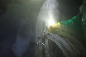 拉萨消防水池堵漏现场